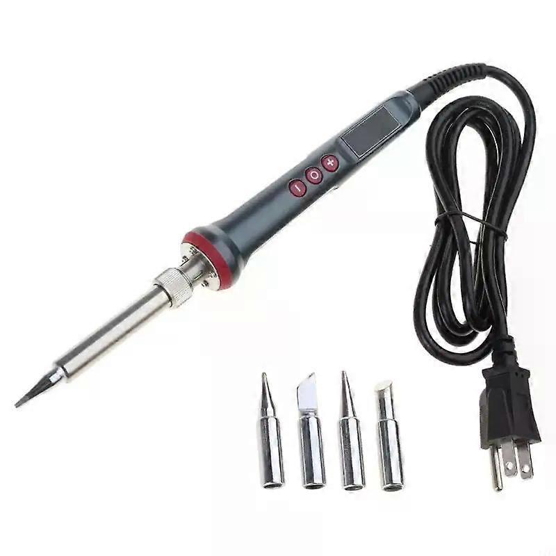 200W Soldering Iron Set Temperature Control Lockable LED Screen Complete Interchangeable Nozzles for Welding Projects