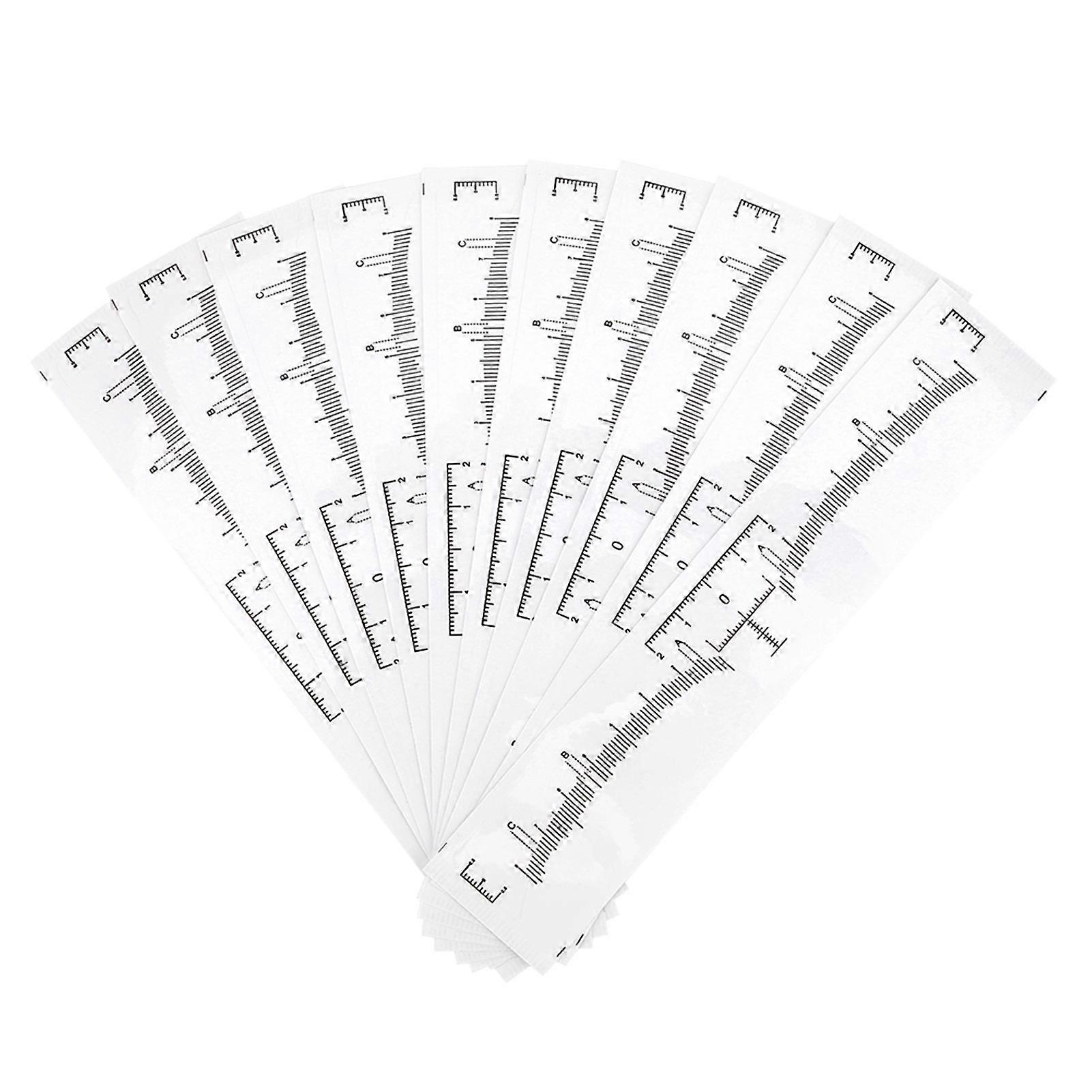 100Pcs/Set Disposable Eyebrow Ruler Makeup Microblading Eyebrow Tattoo Stencil Measurement