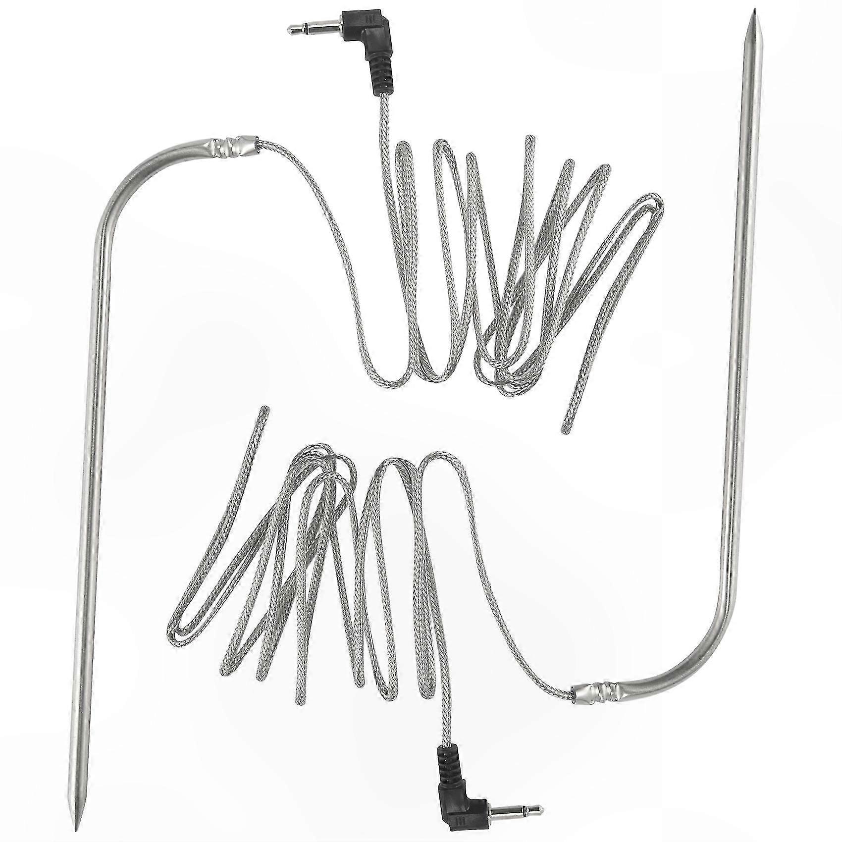 Replacement High-Temp Meat Probe for Grills & Smokers, 2Pc Waterproof BBQ Thermometer