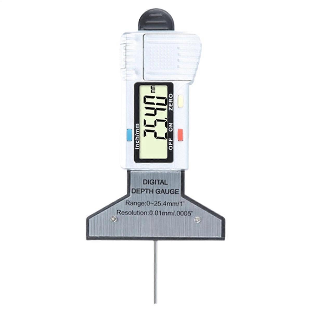 Digital Tire Tread Depth Meter-Tread Depth Detector-Digital Tire Depth Gauge LCD Display-Digital 0.25.4mm Range