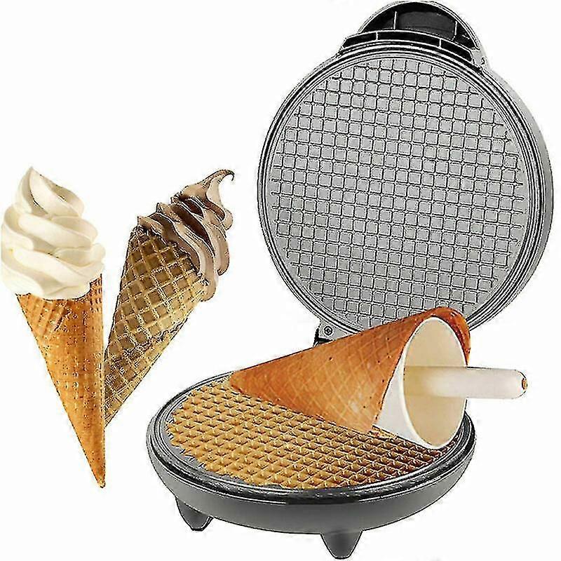 Ice Cream Cone, Waffle, Wafer and Cone Maker, Black, 1 Piece-AF
