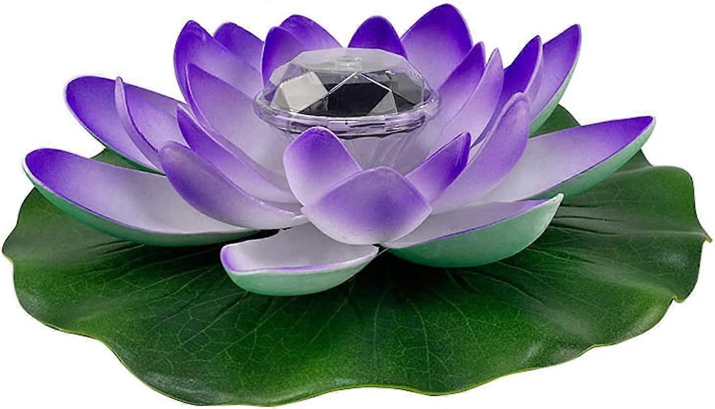 Solar Powered Multi-Colored Lotus Light, LED Waterproof Floating Flower Lamp for Pool, Pond, Garden - Compatible with Outdoor Decor