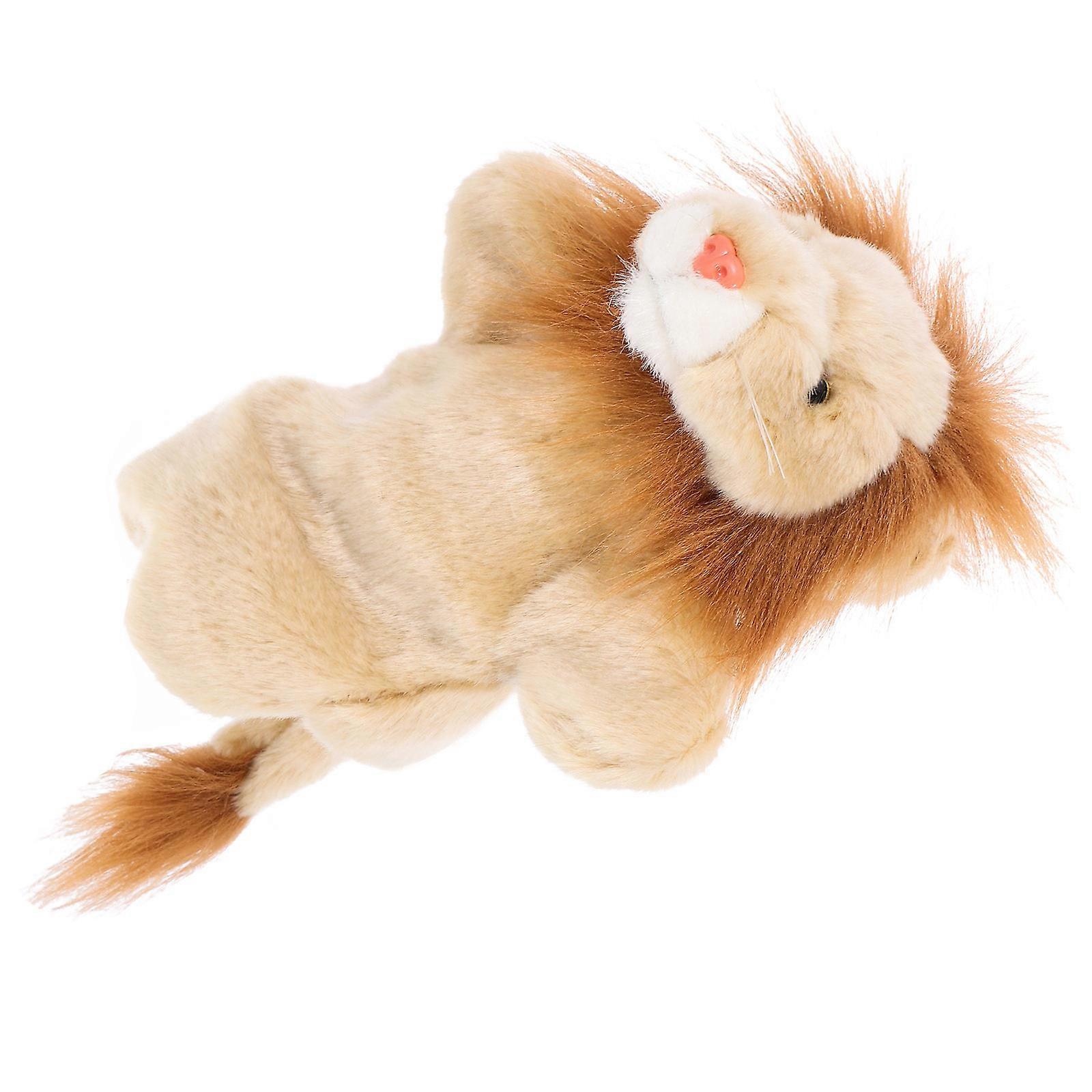 Cartoon Lion Hand Puppet Plush Toy for Storytelling 2Pcs Interactive Play