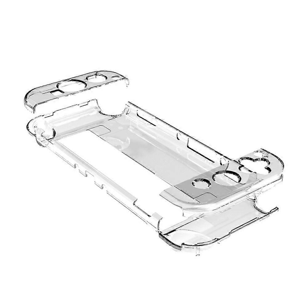 Dockable Clear Case for compatible with Nintendo Switch, 2-in-1 Protective Cover with Joy-Con Controller & Grip, Shock-Absorption