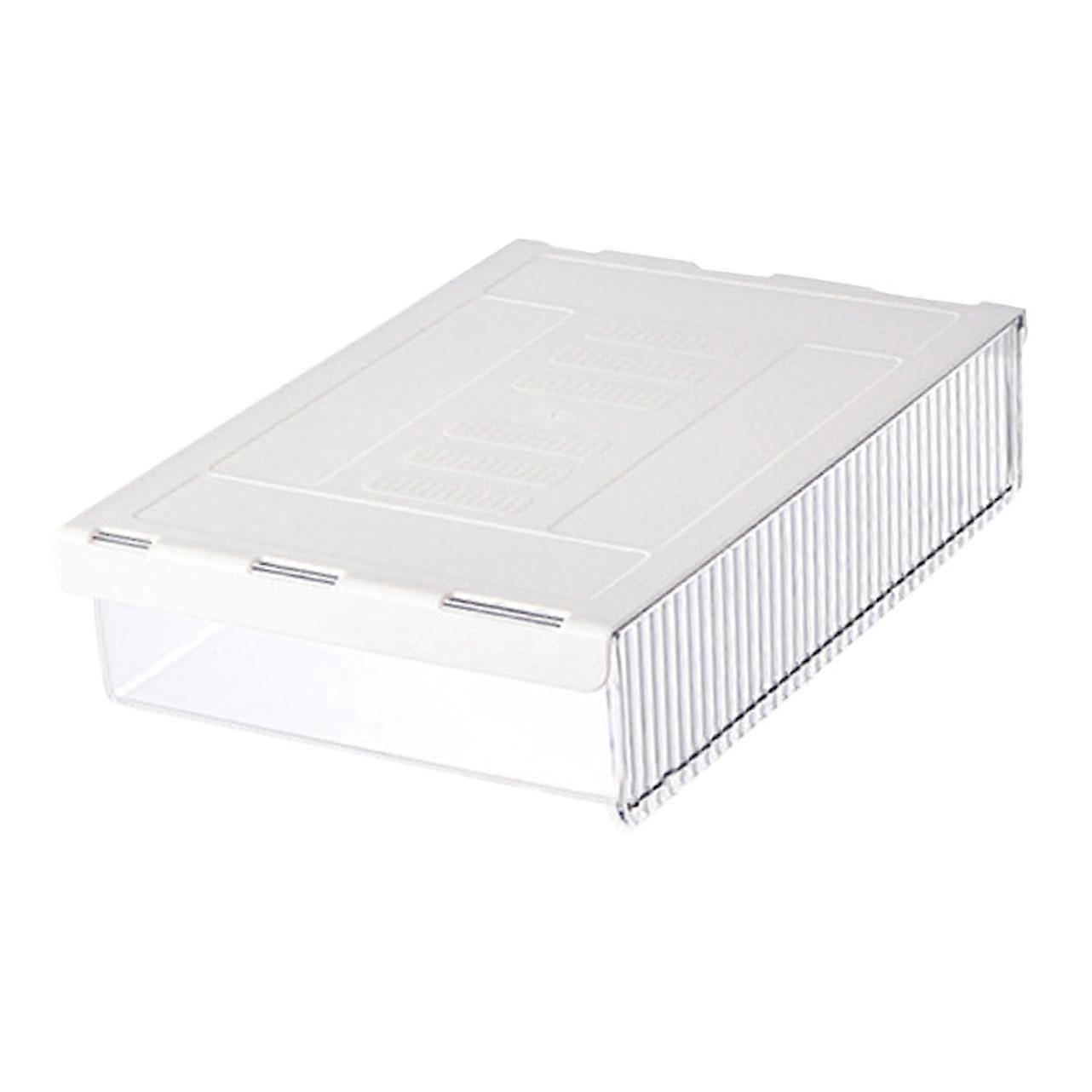 Under Desk Mount Storage Drawer Tray Transparent Small Plastic Organizer Hidden SelfAdhesive Drawer Office Desk Stationery Box