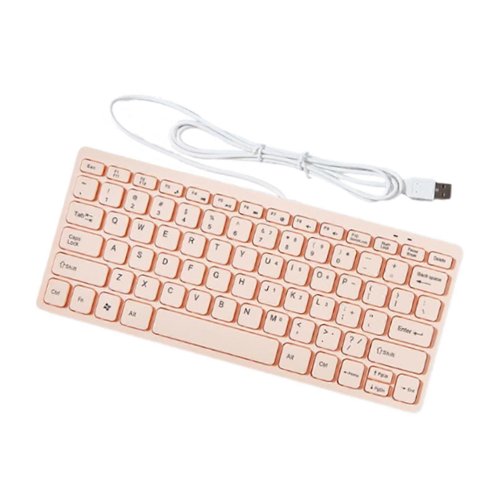 USB Wired Keyboard Small Comfortable Typing for Office Home Desktop Computer
