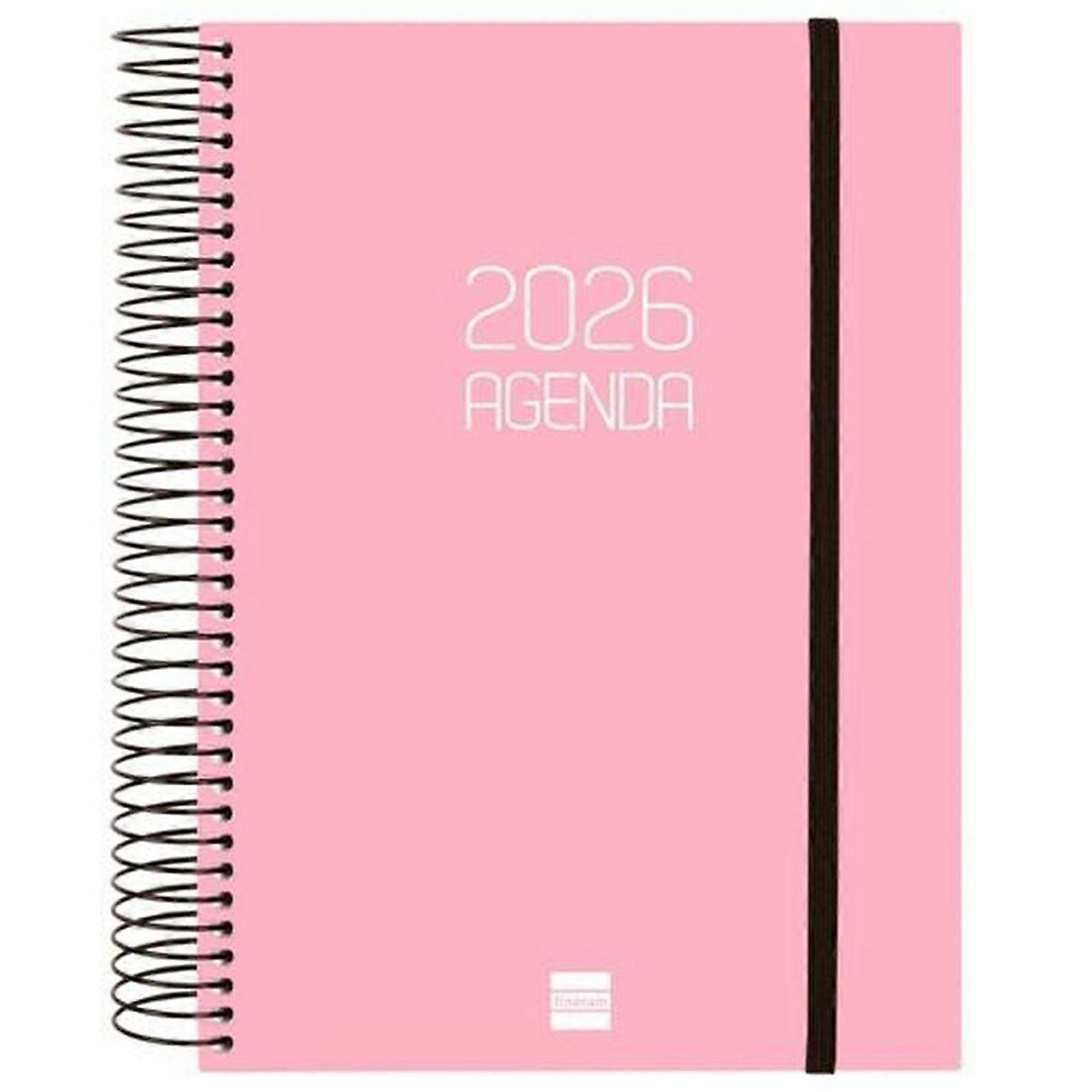 Diary Finocam OPAQUE Pink A5 15,5 x 21,2 cm 2026