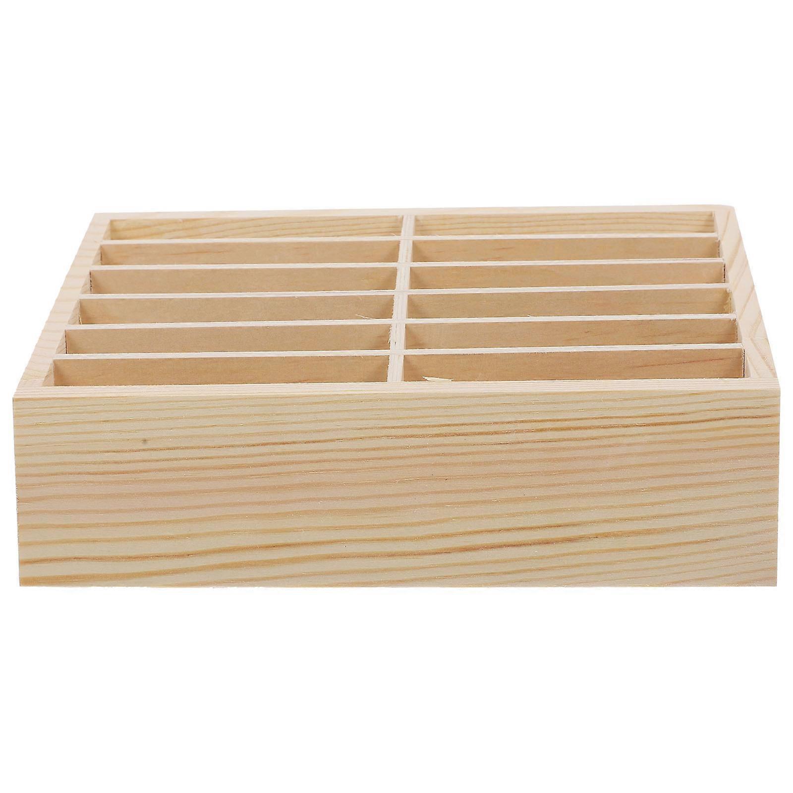 Mobile Phone Organizing Box Wooden Storage Box for Office Use 2Pcs
