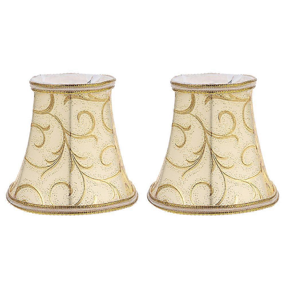 Golden Cloth Lampshade for Table Chandelier 4Pcs Nordic Style Lamp Cover