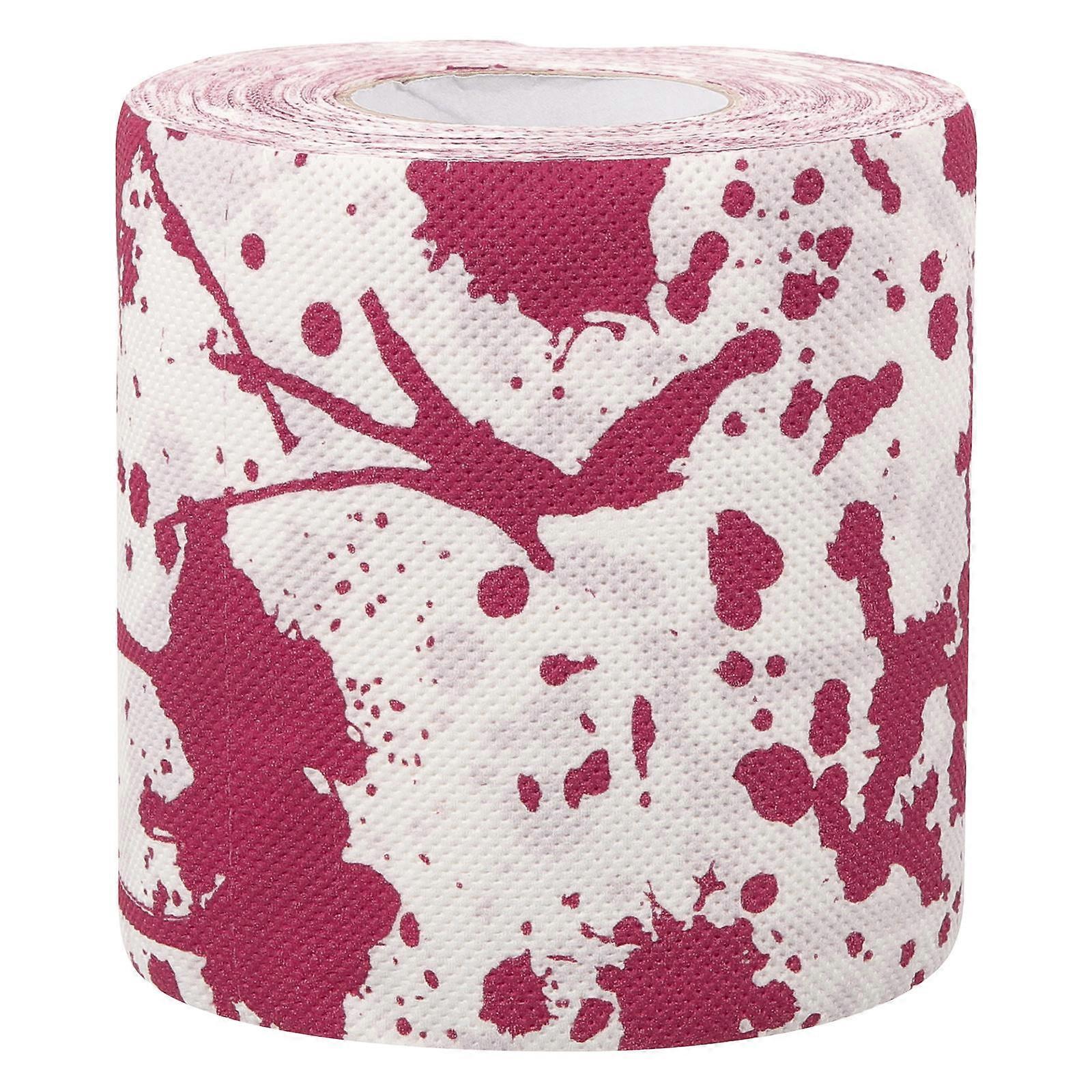 Spooky Bathroom Tissue Roll in Red for Halloween Celebration 1Set