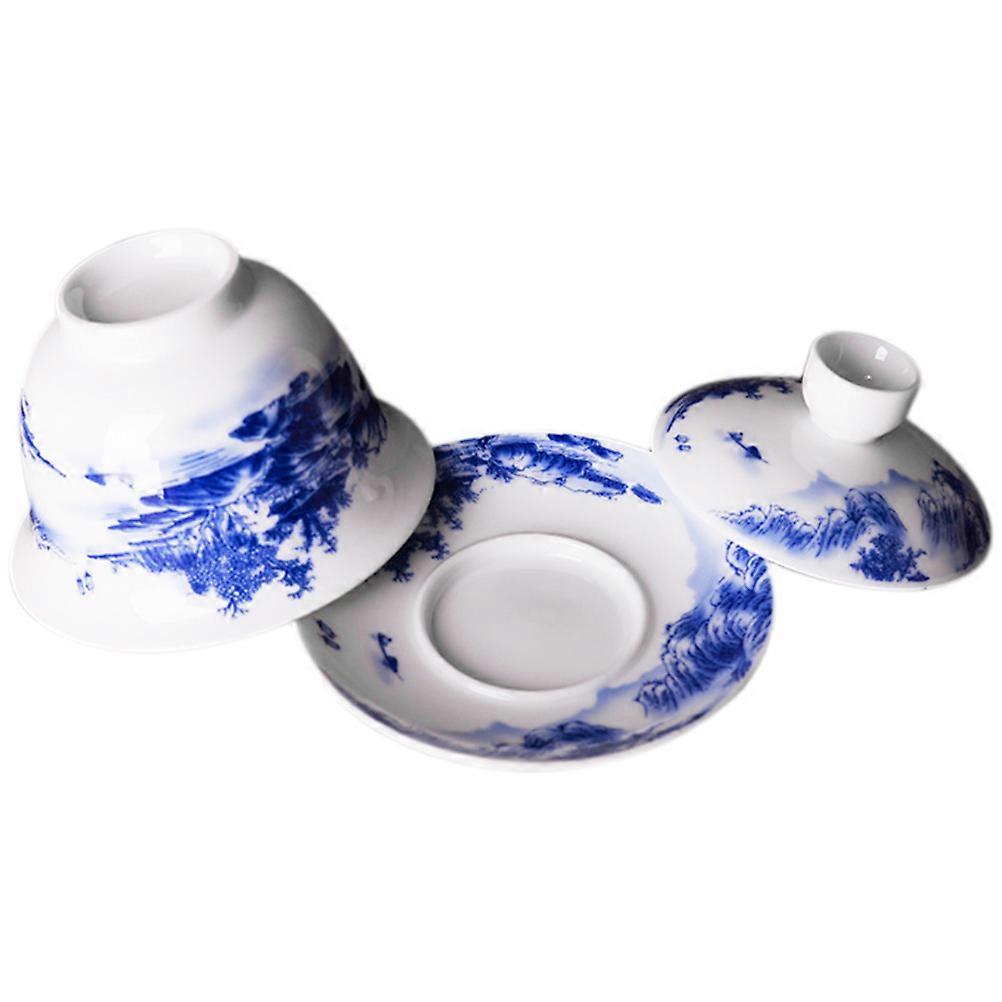 Traditional Kung Fu Teacup Set For Tea Lovers And Friends In Assorted Color With Dust Prevention Function 3 Sets
