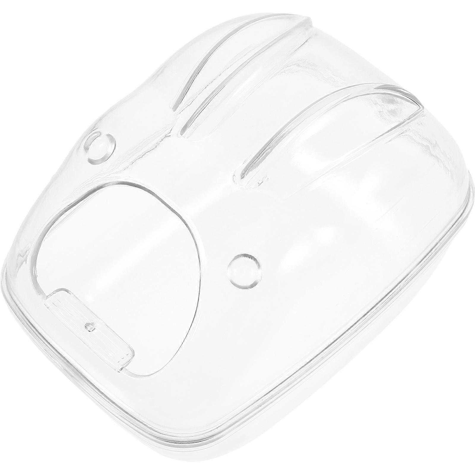 Small Animal Acrylic Hamster Sand Bath Container Transparent 2Pcs