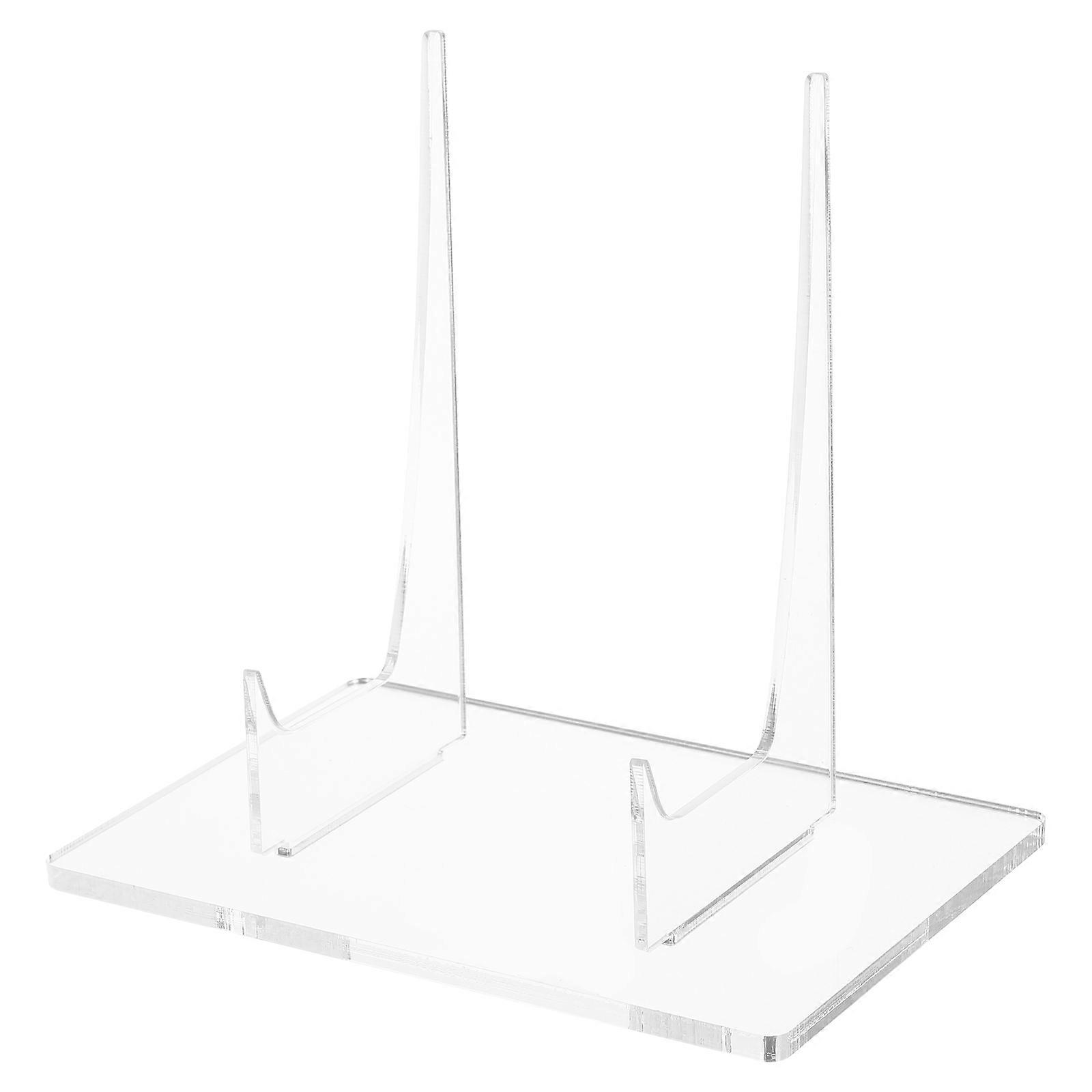 Clear Acrylic Display Stand for Plate and Picture Frame Holding 2Pcs