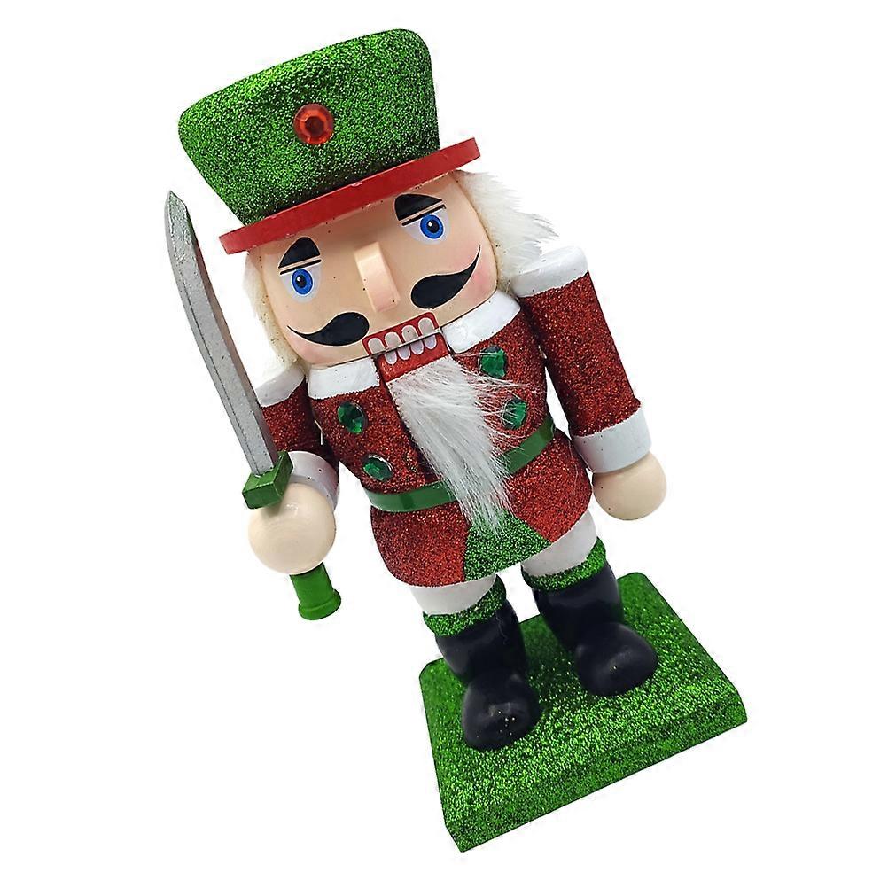 Christmas Nutcracker Figures for Decor Use 2Pcs Wooden Craft Ornaments