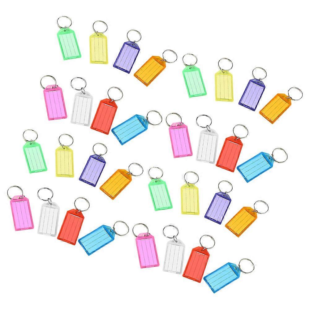 Ετικέτες βαλίτσας ταξιδιού με φωτεινά χρώματα, πλαστικές ετικέτες αποσκευών 100 τεμάχια