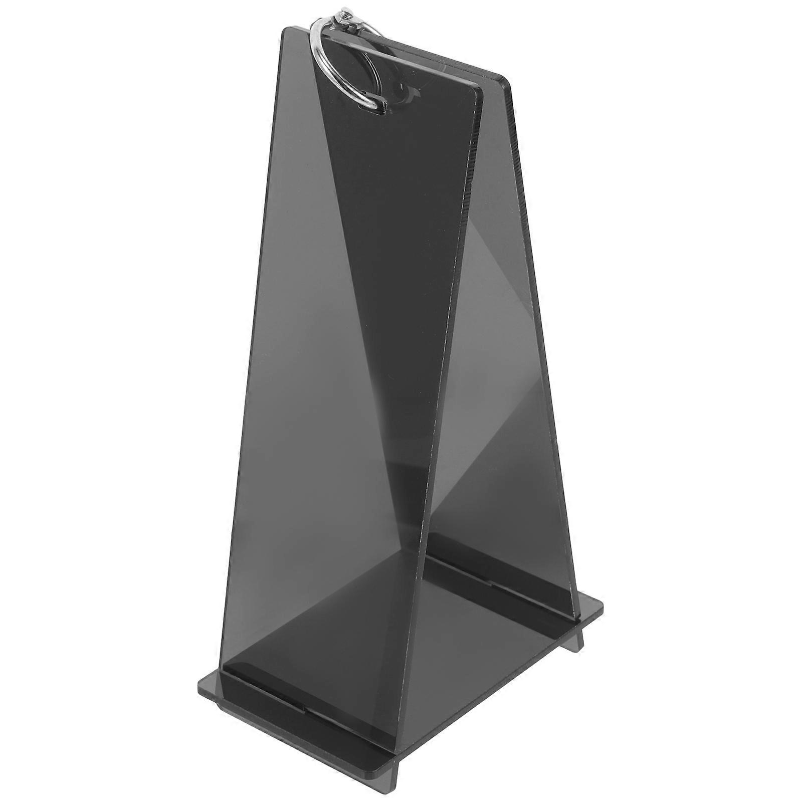 Rectangular Calendar Storage Holder For Office And Home Decor 7.27X3.46X2.28In Black Acrylic Efficient Calendar Display Function 5Pcs