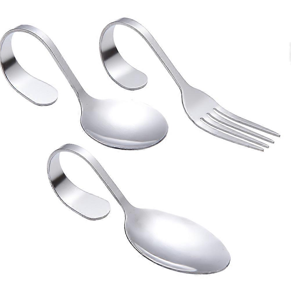 Elegant Curved Handle Silverware Set Of 15 Pcs Stainless Steel Spoons And Forks For Adults And Children At Formal Dining Events