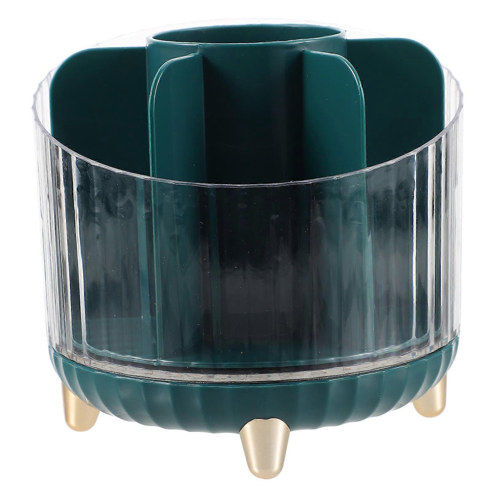 Cylindrical Makeup Brush Organizer For Students Designed With Rotatable Functionality And Ideal For Office And Dormitory Use 1Set