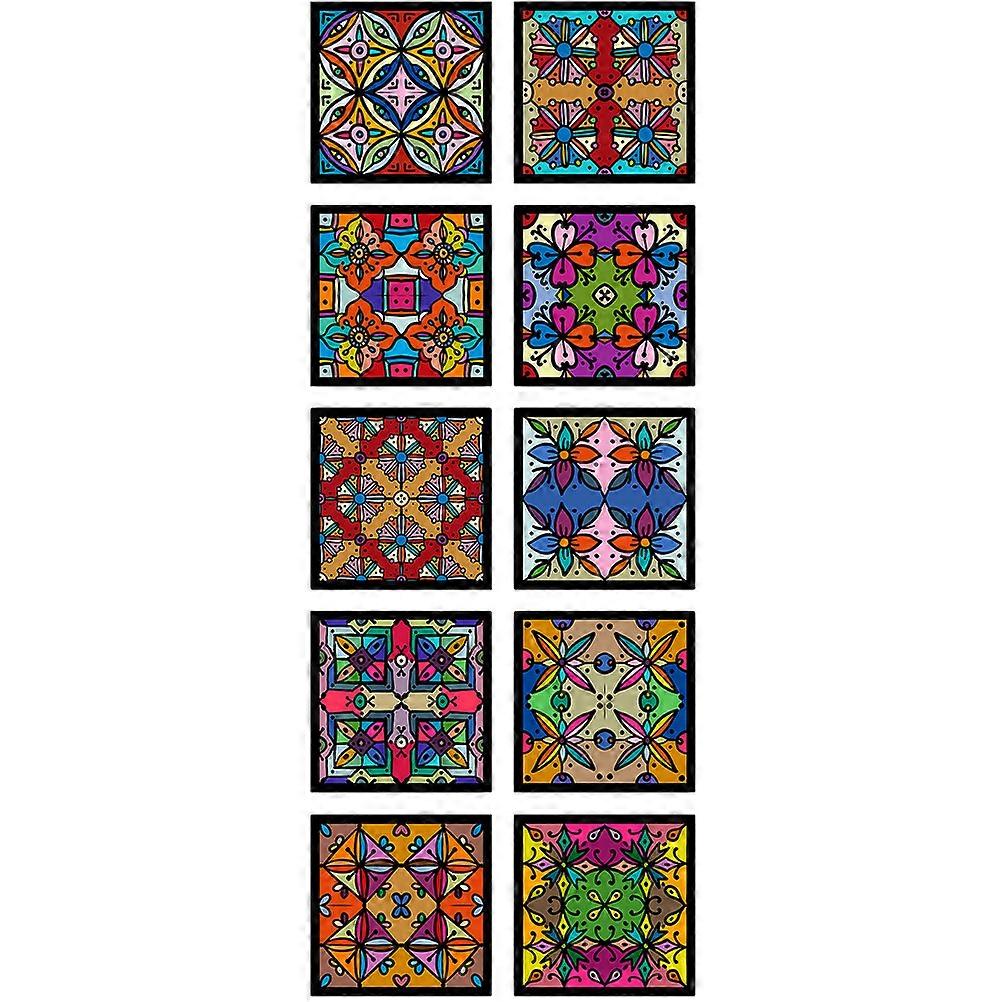 Assorted Color Kitchen Wallpaper Tile for Decoration Peel and Stick 20Pcs