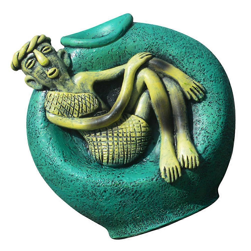 Elegant Retro Vase 2Pcs Home Decoration Ornament For Dried Flowers With Unique Sleeping Man Design Suitable For Family And Friends 13x7.5cm