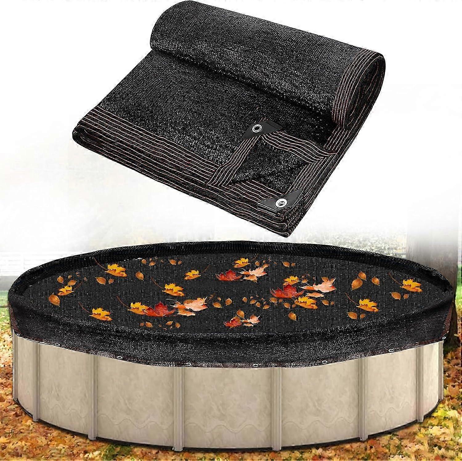 33ft Round Leaf Net Pool Covers for Above Ground Pool - Winter Cover Mesh Cover33ft Mesh Swimming Pool Cover Pool Safety Net Fits 30FT Above Grou