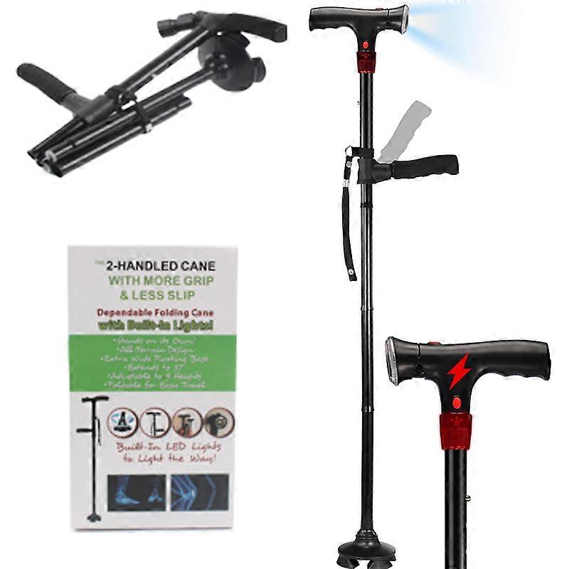 Walking Cane,Folding Cane With Led Light And Alarm,Walking Cane For Women, Adjustable Cane Suitable