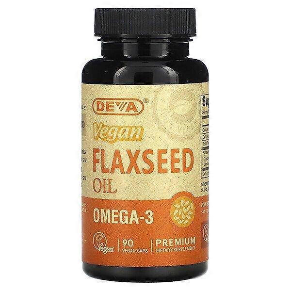 Deva, Premium Vegan Flaxseed Oil, 90 Vegan Caps