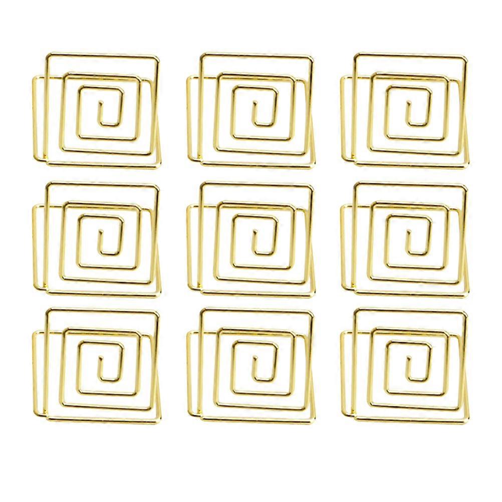 Memo Clip Square Metal Name Clips for Note Clipping 24Pcs Golden
