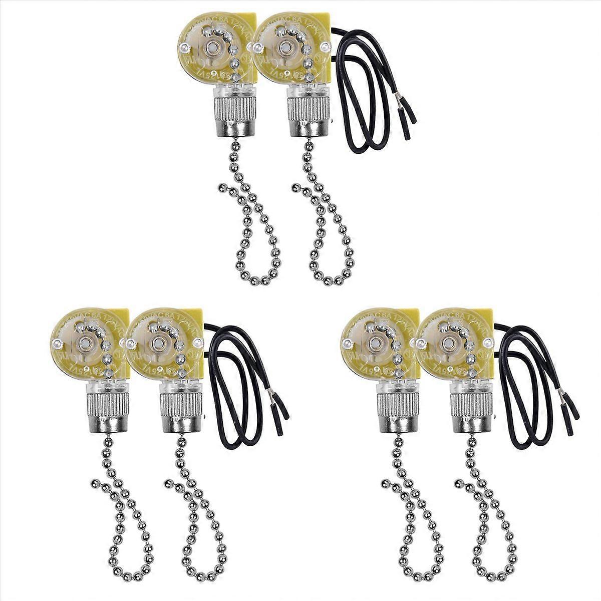 Ceiling Fan Light Switch ZE-109 Two-Wire Light Switch with Pull Cords for Ceiling Light Fans Lamps 2