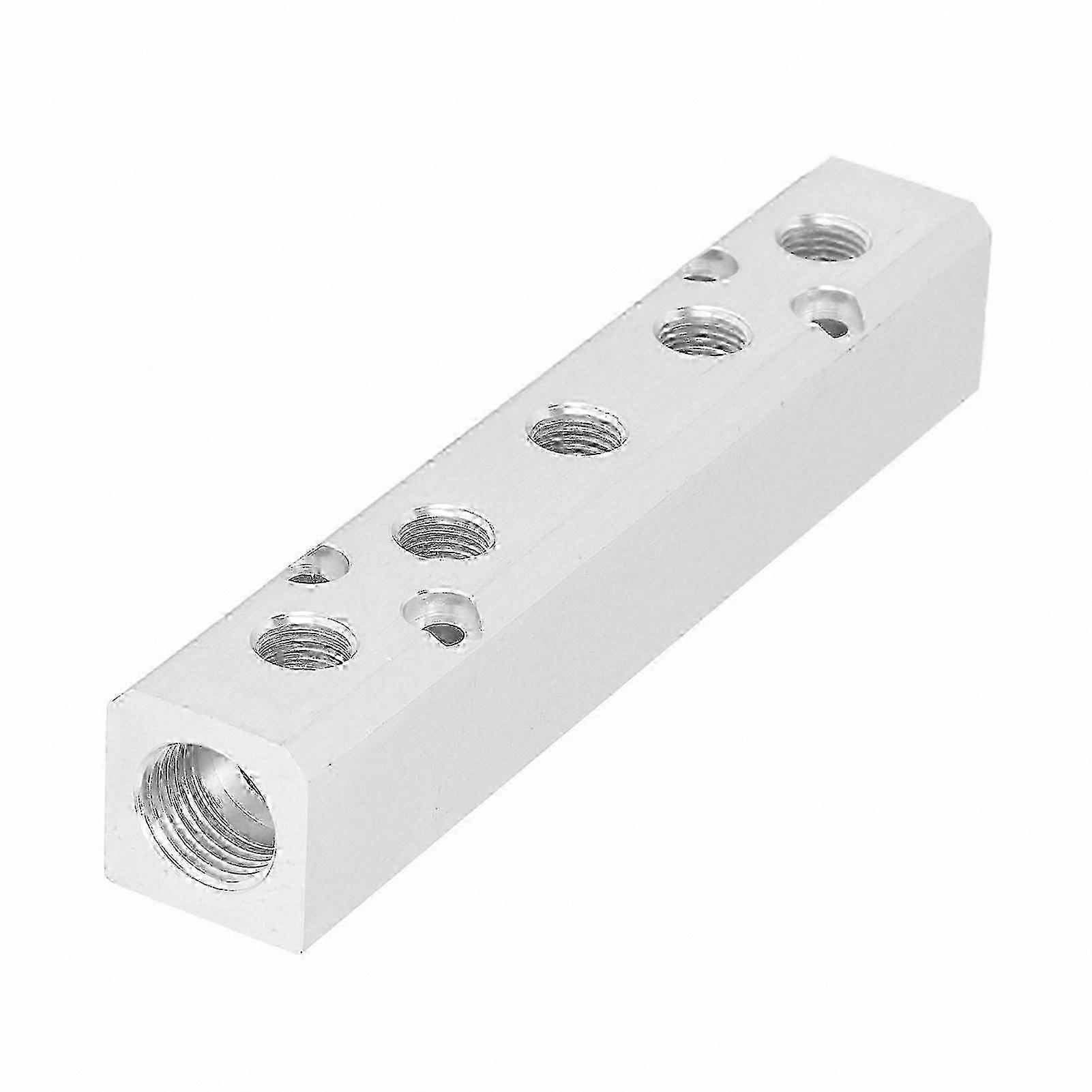 Pneumatic Manifold with G1/2 Inlet and G1/4 Outlet, 30x30mm Air Distribution Block Connector Splitter SY30025F