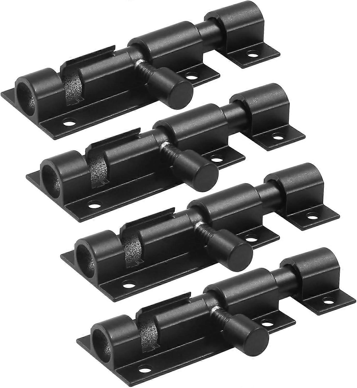 4 Pack 2" tønde bolt lås sort slide dørlås lås rustfrit stål sikkerhed