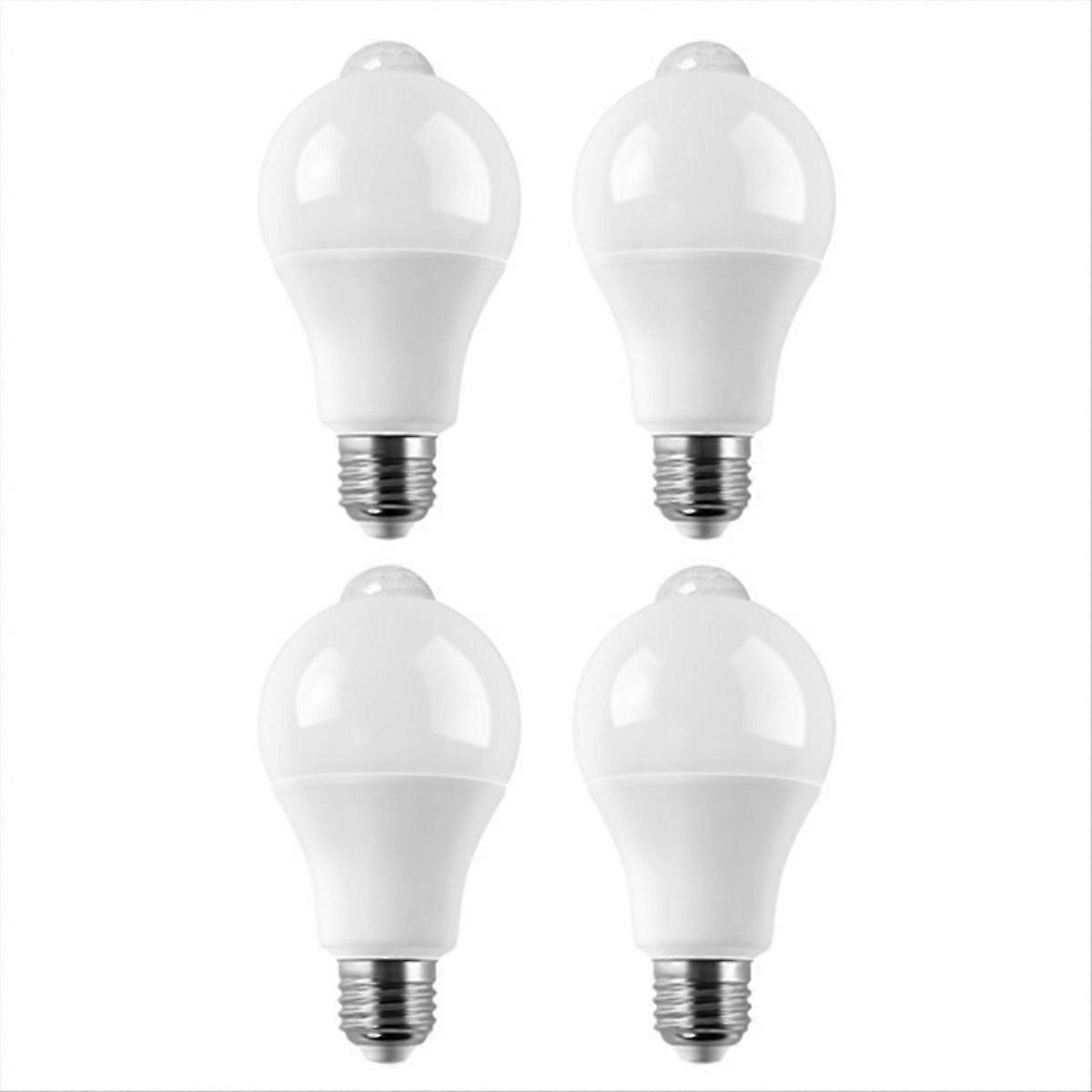 4PC E27 LED Motion Sensor Bulb LED Lamp PIR Sensor Light 9W