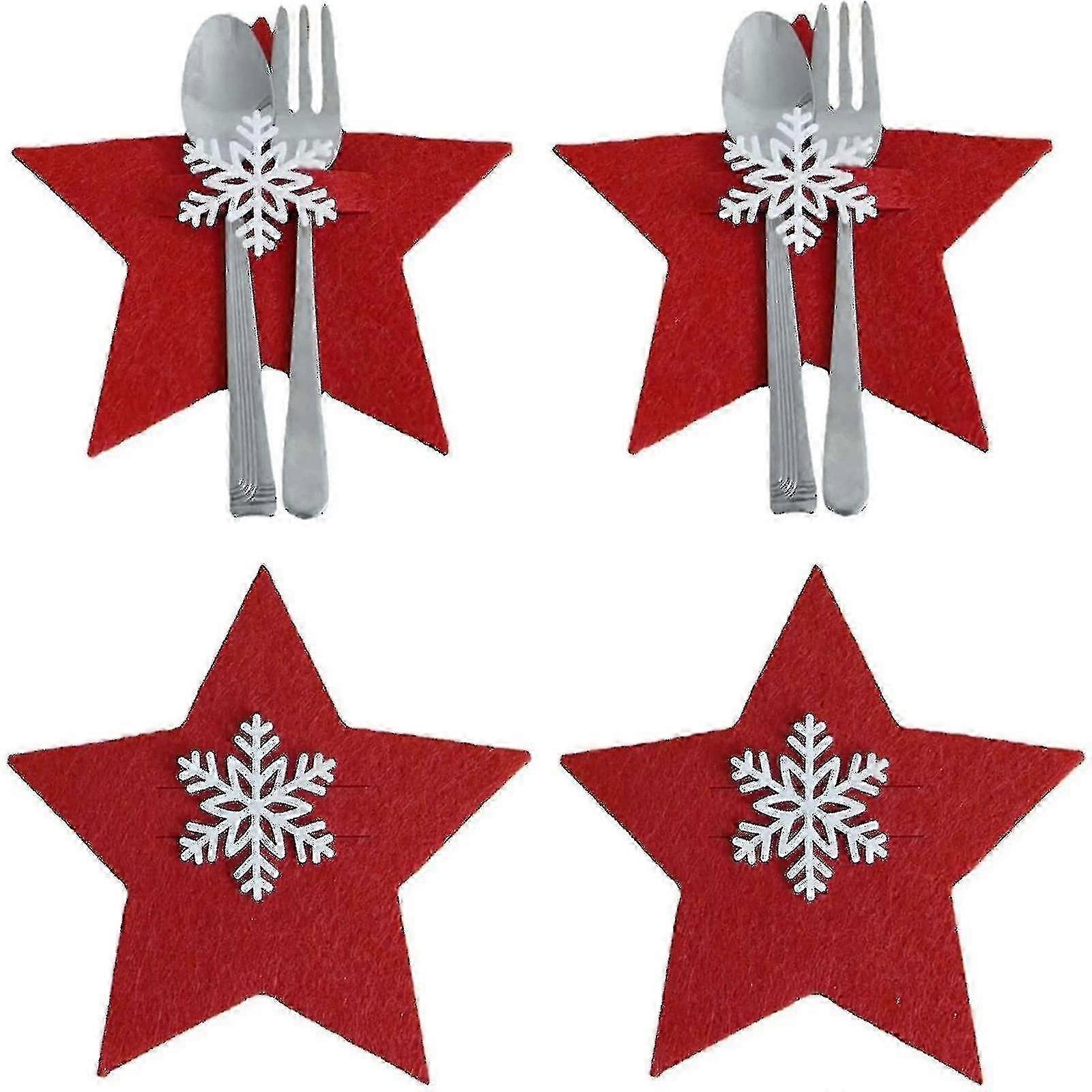 クリスマスクリスマスカトラリーホルダークリスマスカトラリーバッグクリスマステーブルデコレーションキッチン