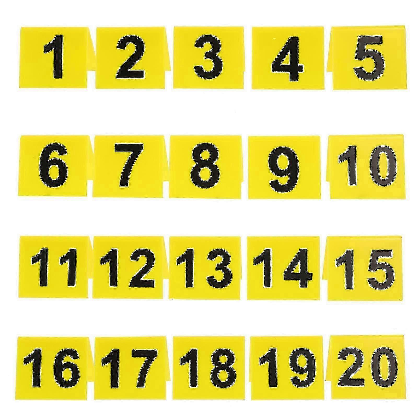 Acrylic Number Markers 20pcs Reusable Number 1-20 Markers Restaurant Table Evidence Numbers Markers