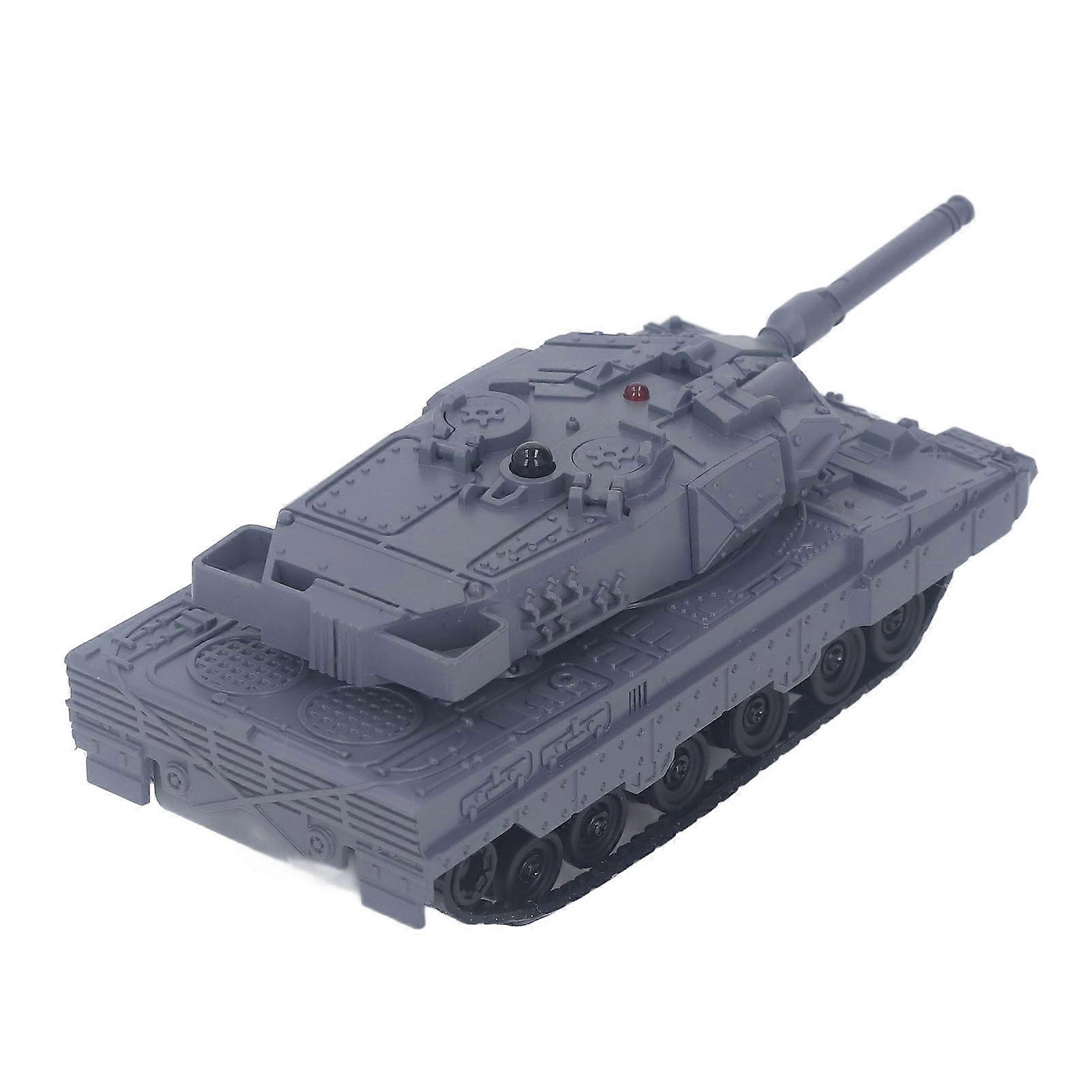 2.4G Remote Control Tank Toy 360 Degree Rotation USB Rechargeable Simulation Electric RC Tank Toy with Transparent Display Box 