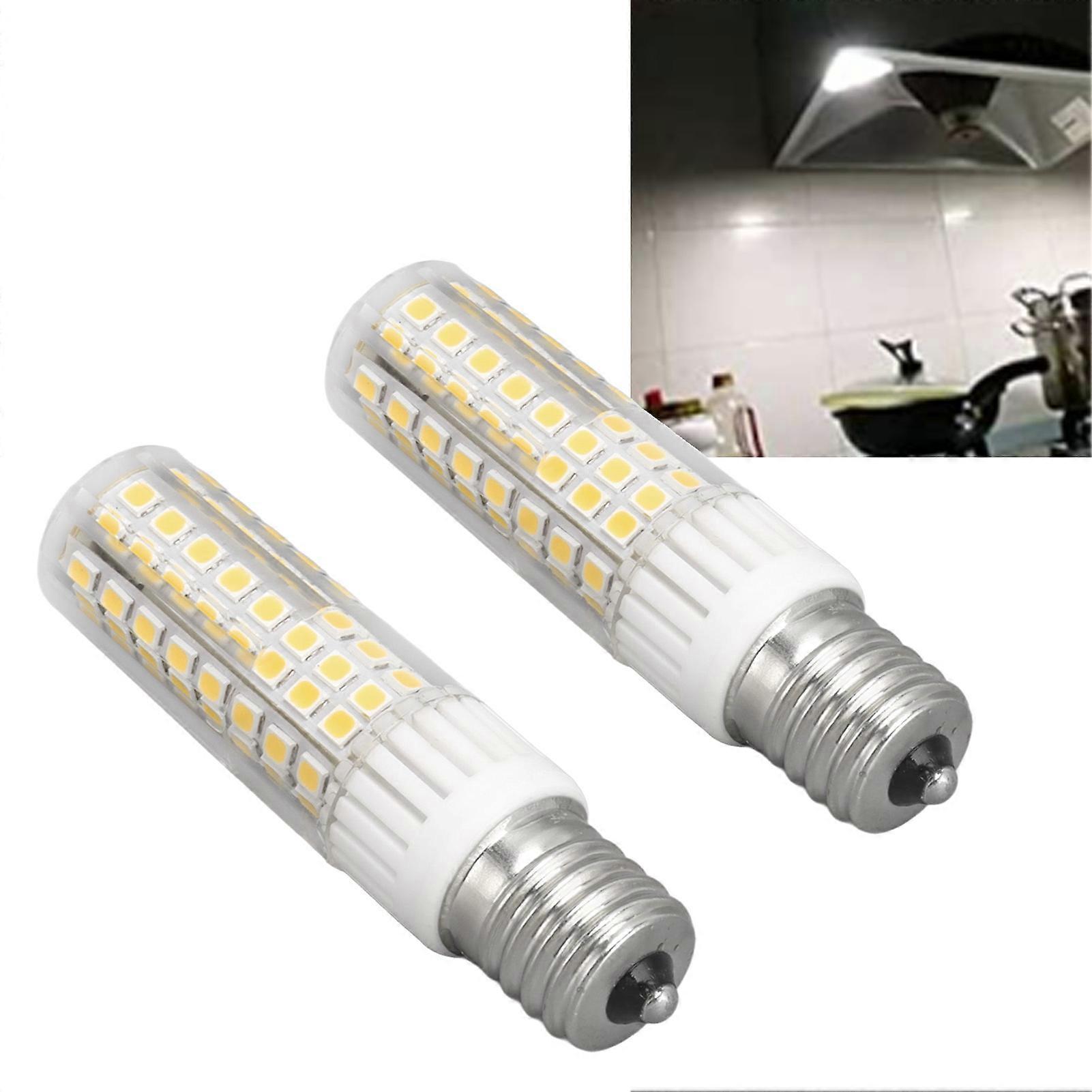 2PCS E17 Microwave Bulb 100LEDs PC E17 100‑240V LED Microwave Oven Stove Bulb for Microwave Table Lamp White Light 