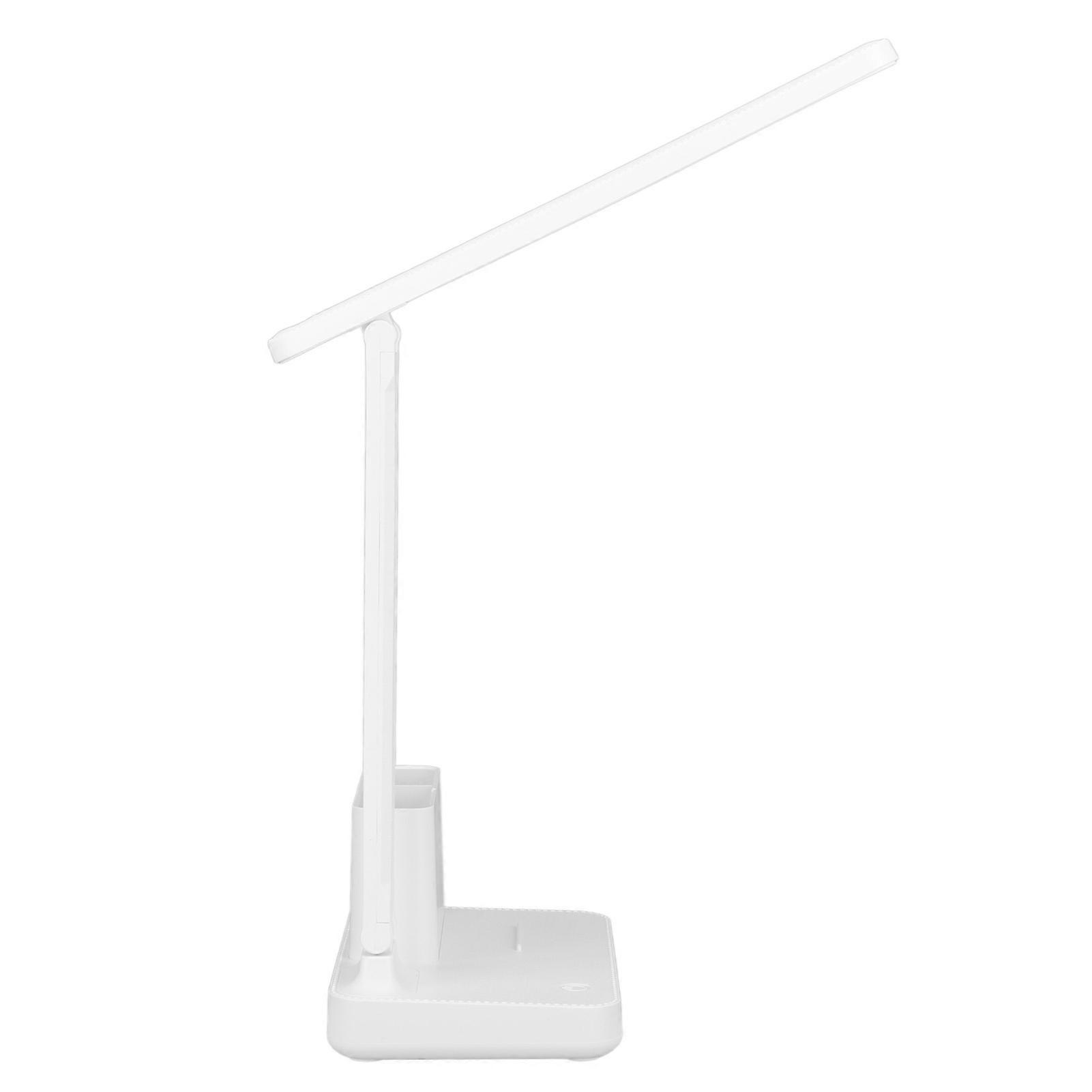 LED Touch Light with Pen Holder Rechargeable Folding Desk Lamp for Bedroom Dormitory Built in Battery 