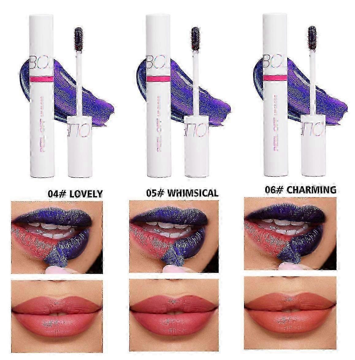 Quick Peel Off Lip Stain Set, Highly Pigmented, Ultra Long Lasting Waterproof & Transfer proof Peel Off Lipstick With Matte finish for All-day We