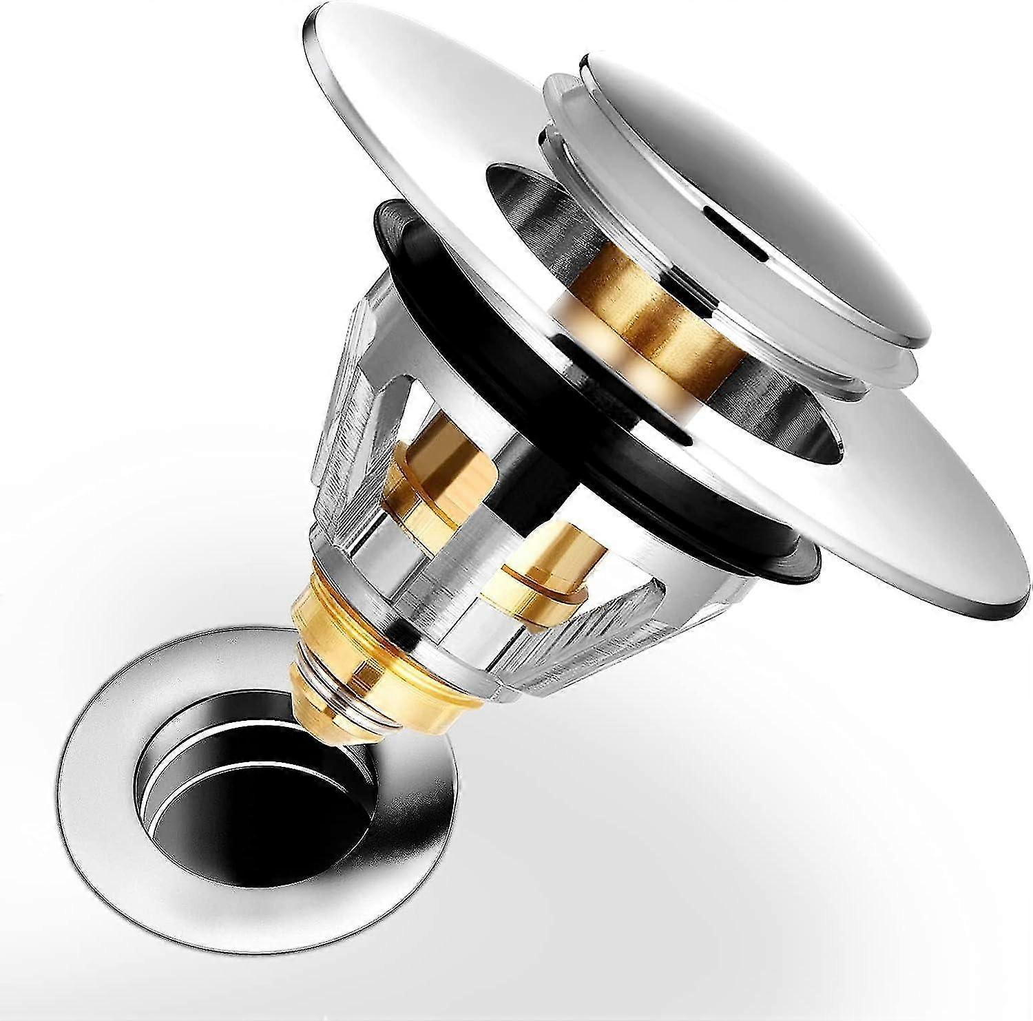 Pop-Up Sink Drain Universal Anti-Clog Filter Stainless Steel