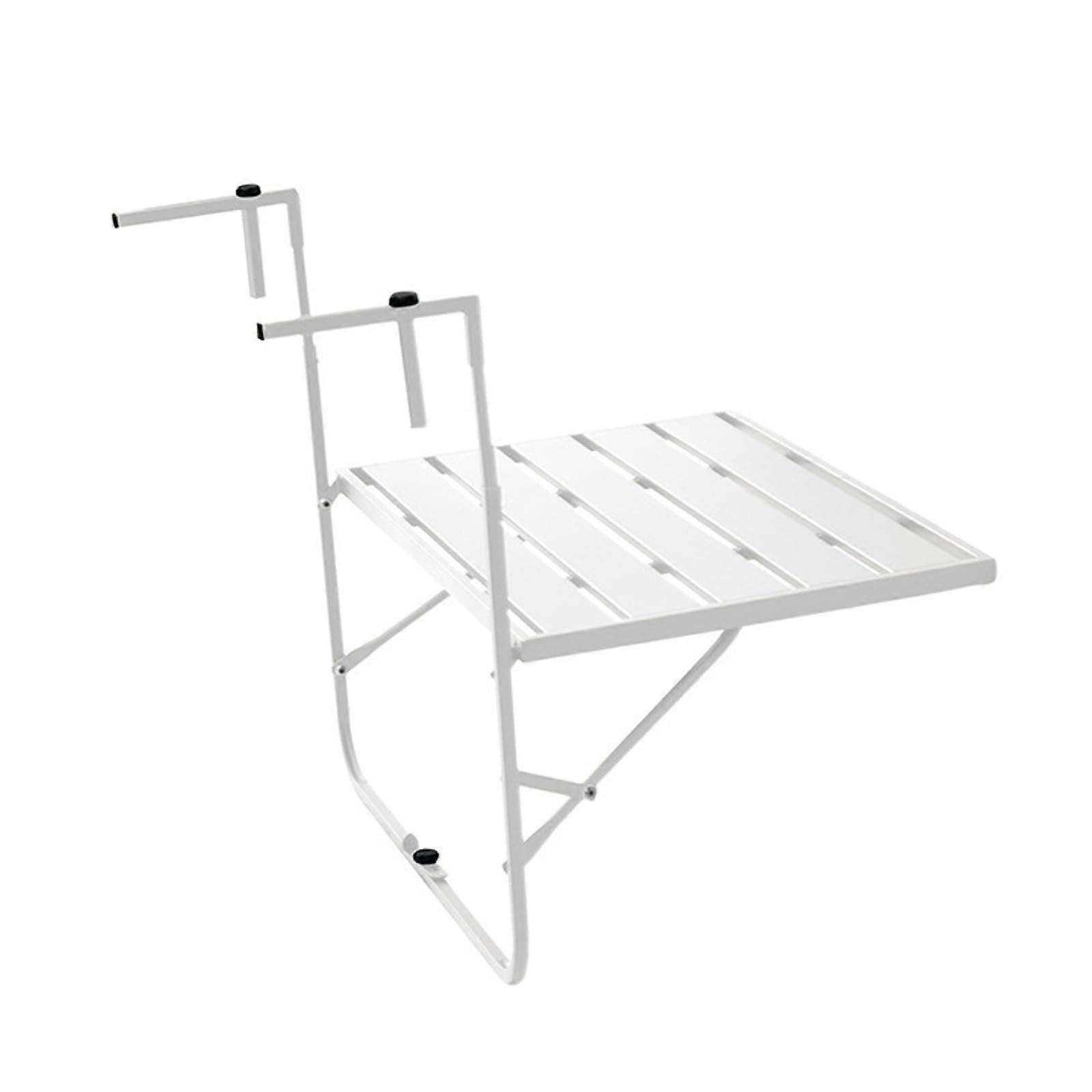Balcony Railing Hanging Table Foldable Desk Adjustable Height Balcony Side Desk Hanging Half Table For Small Spaces