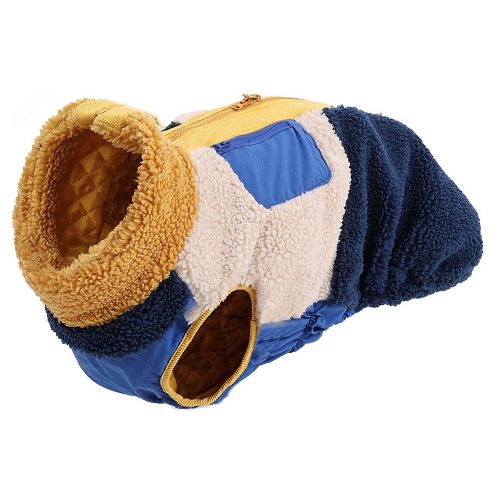 Simple Winter Dog Coat Defended Slide Ending Comfortable Fit Active Intermediate Small Breeds  Yellow XS