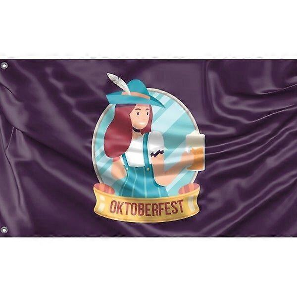 Oktoberfest-jente med hattflagg