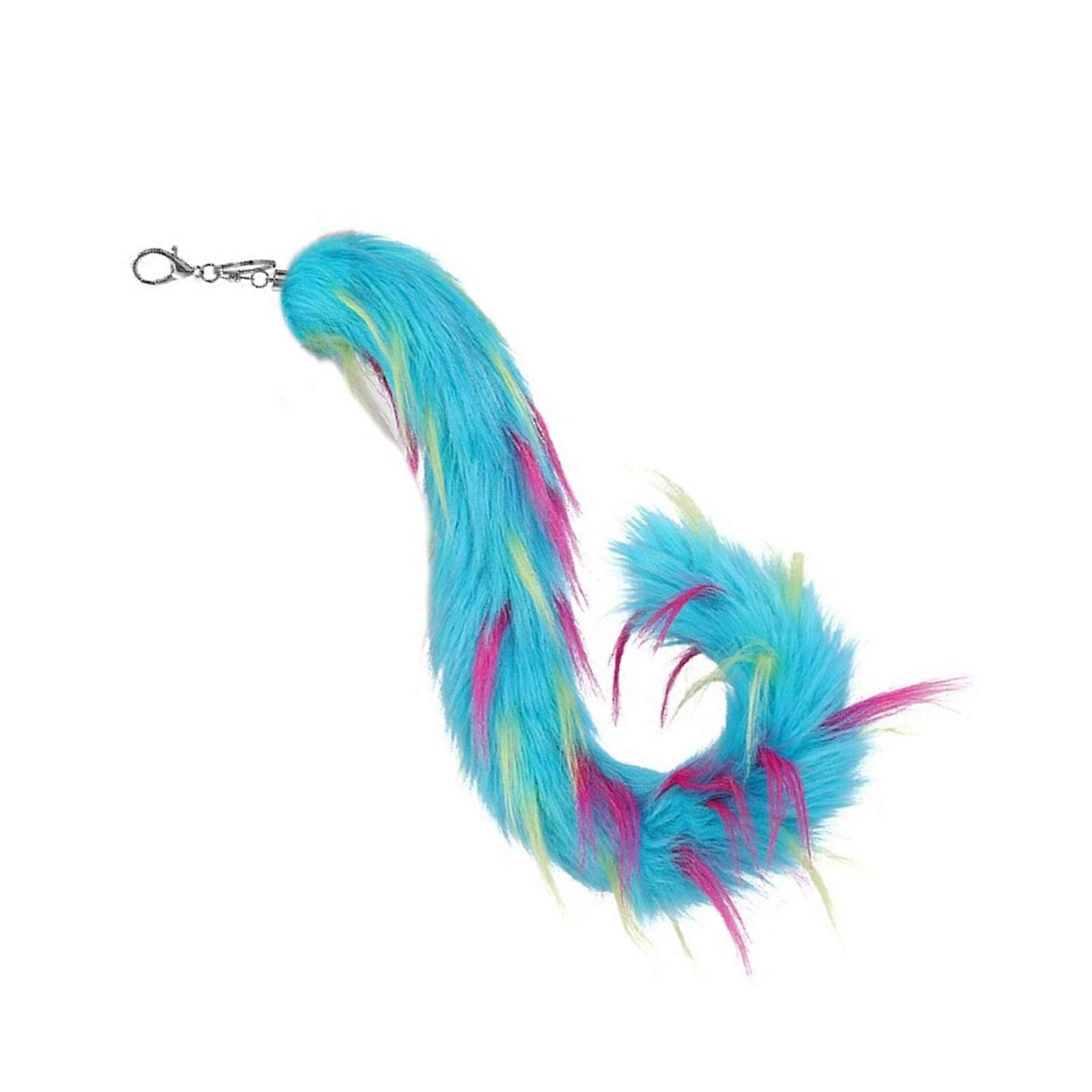 Animal Tail Keychain Charm 65cm Car Key Chains Soft Plush Tail Keyring Pendant 65cm Key Fob with Tail Multicolor