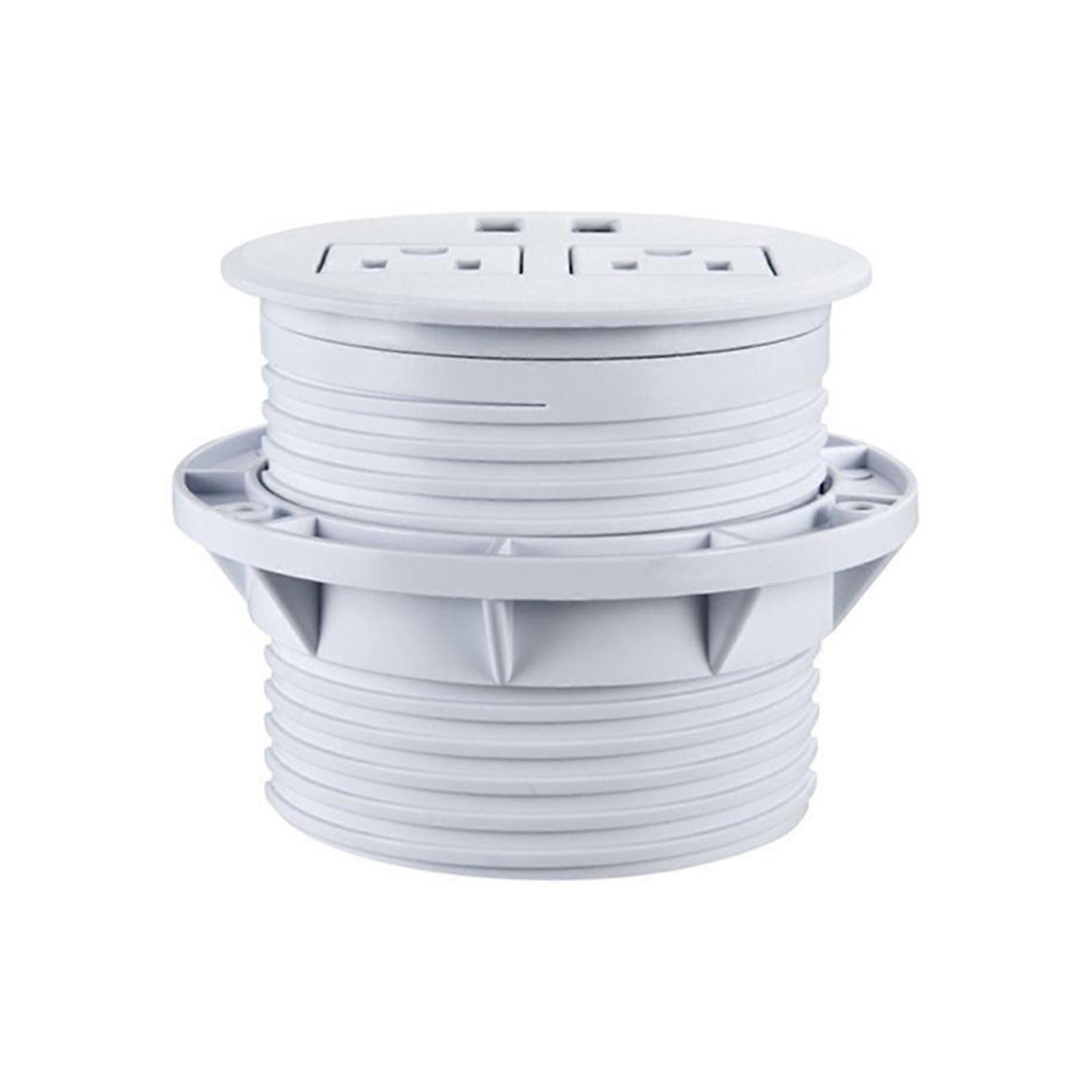 Recessed Circular Outlet Desktop Power Socket With Metal Reinforcement For Secure Device Charging In Home Office Multicolor