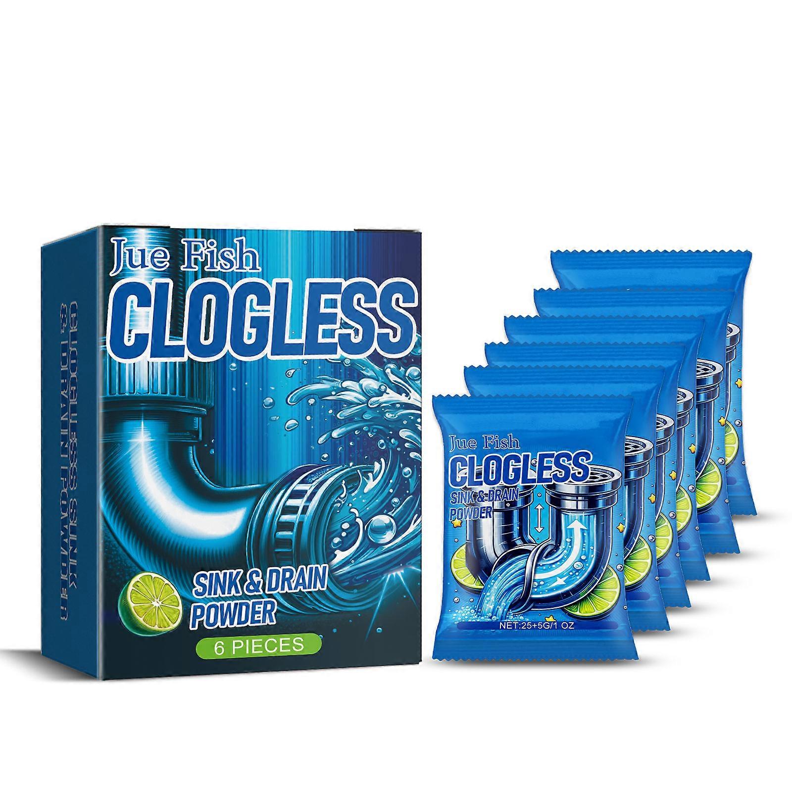 Jue Fish Pipe Unblocking Powder, Bathroom Pipe Cleaning, Dissolving, Unblocking And Drainage Pipe Anti-Clogging Unblocking Powder