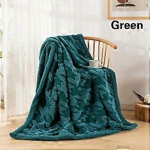 Große Sherpa-Fleecedecke mit Hahnentrittmuster – flauschig und warm, ideal als Sofa- oder Bettüberwurf.