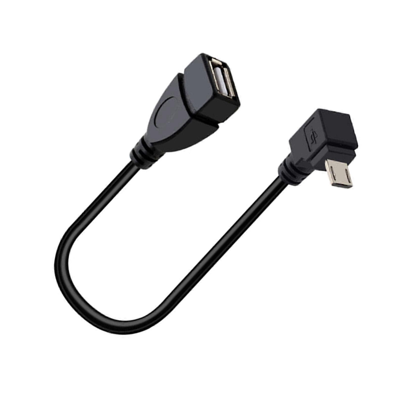 Durability 90Degree Angled USB A To USB OTG Adapter USB Connectors For Smartphones Tablets And External Devices Multicolor