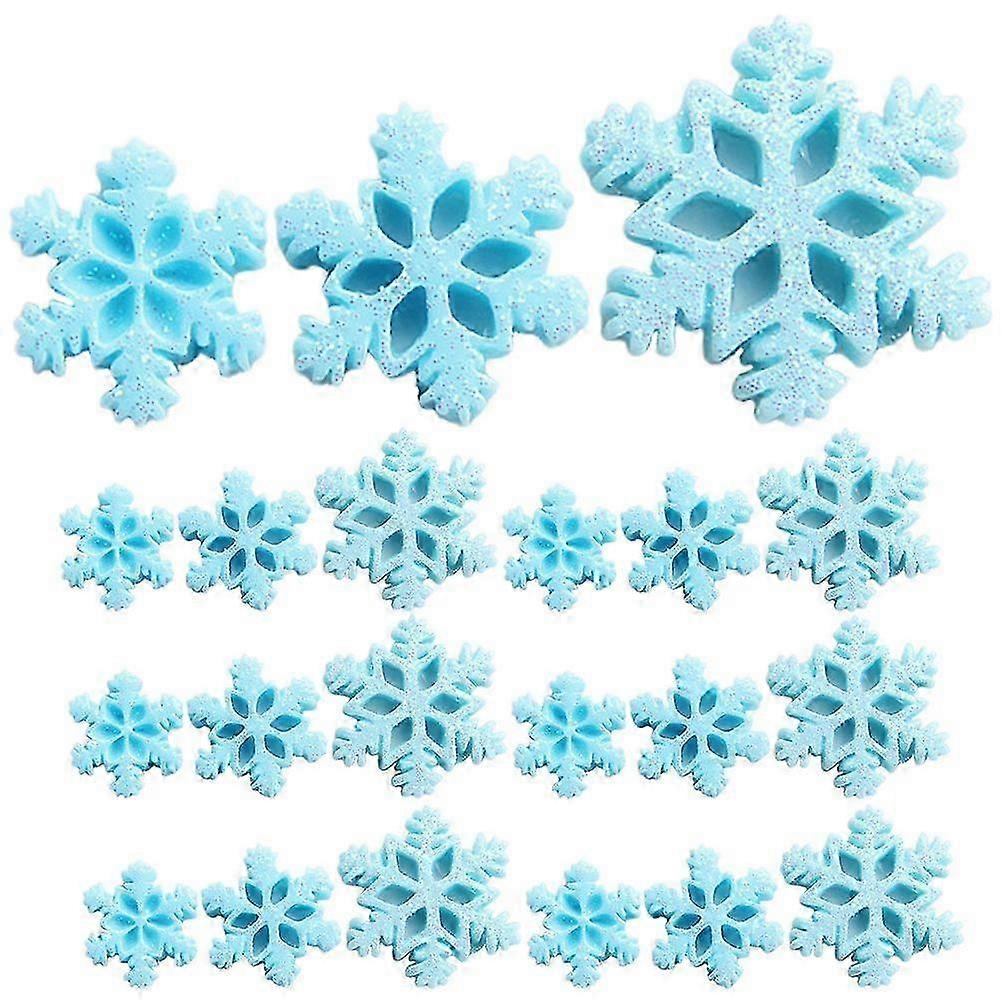 36Pcs Tiny Resin Snowflakes Decoration DIY Snowflake Craft Embellishment for Headdress Making Edition 1121