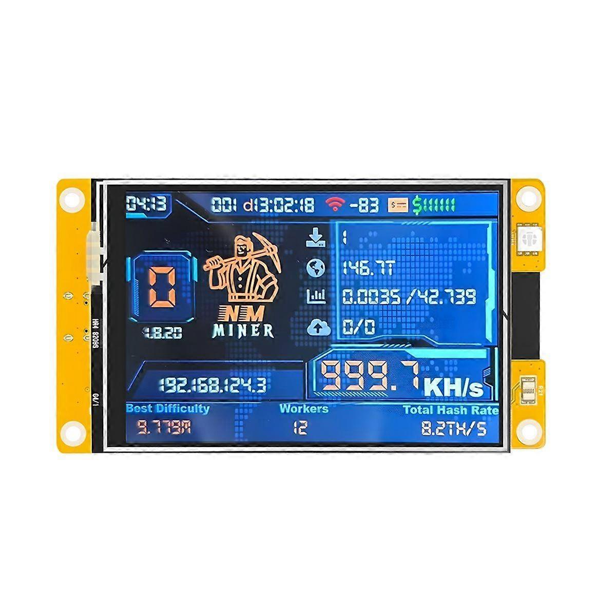 NMMiner NerdMiner V2 Hashrate Lucky Miners ESP32 3.5 Inch Smart Display Crypto Solo Lottery 960KH/S