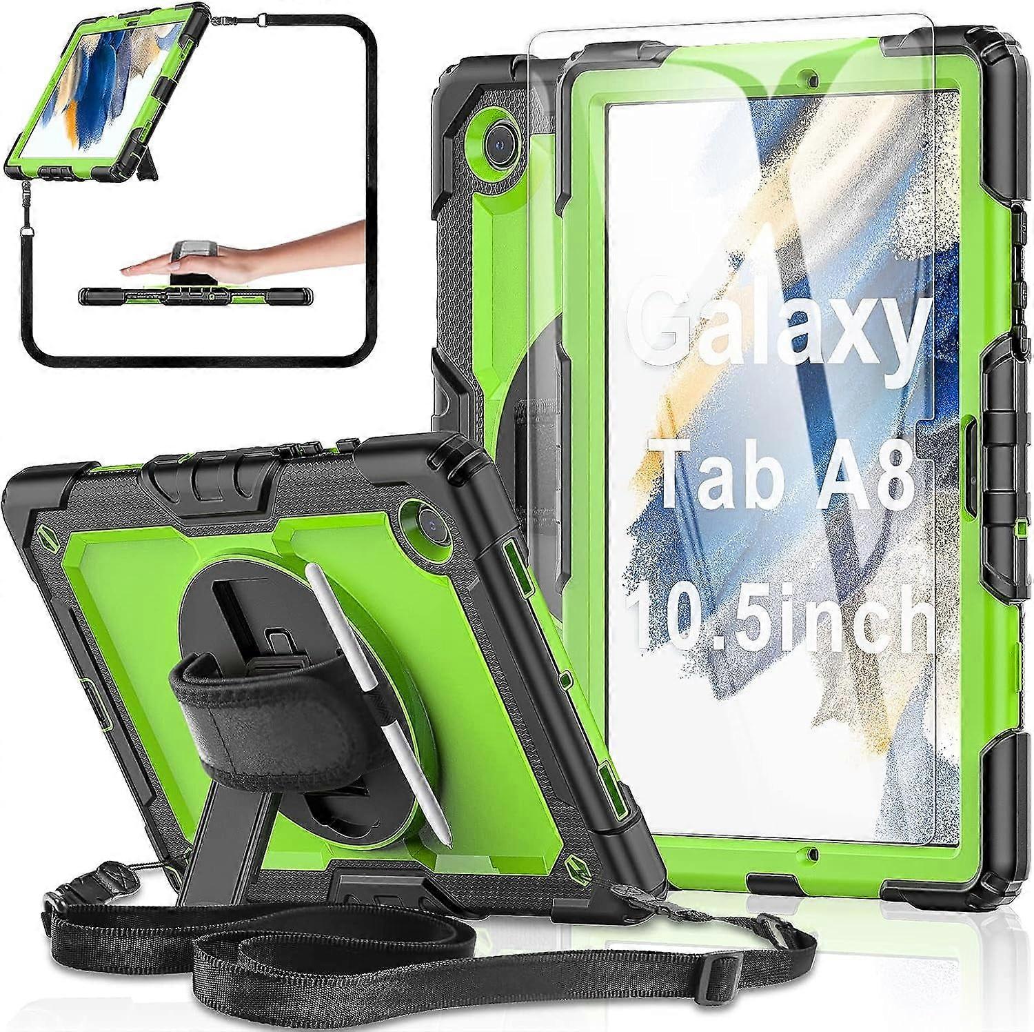 Compatible with Samsung Galaxy Tab A8 10.5-inch Tablet Case 2022 SM-X200/X205/X207, [with Tempered Gl Screen Protector]